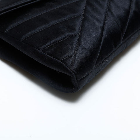 CHANEL Satin Mini Shoulder Bag black WS23133