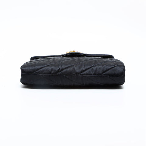 CHANEL Satin Mini Shoulder Bag black WS23133