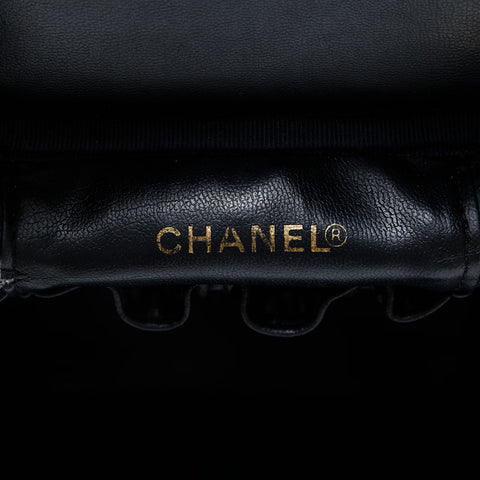CHANEL No. 2 1991-1994 Vertical Vanity Caviar Skin Handbag black WS23135