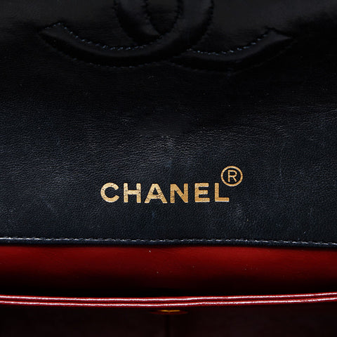 CHANEL No. 1 1989-1991 Lambskin Matelasse Chain Shoulder Bag black WS23137