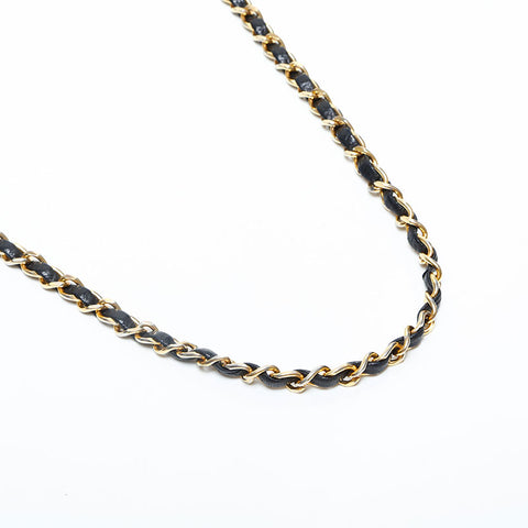 CHANEL 1980s Double Flap Lambskin Diamond Stitch Chain Bag Shoulder Bag black WS23138