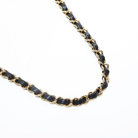 CHANEL No. 14 2010-2011 Lambskin Matelasse Half Flap Chain Shoulder Bag black WS23139