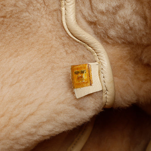 CHANEL 10 series 2005-2006 Suede COCO Mark Flap Chain Shoulder Bag beige WS23140