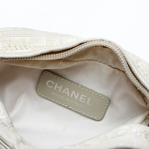 CHANEL 10 series 2005-2006 New Travel Line Canvas Shoulder Bag beige WS23142
