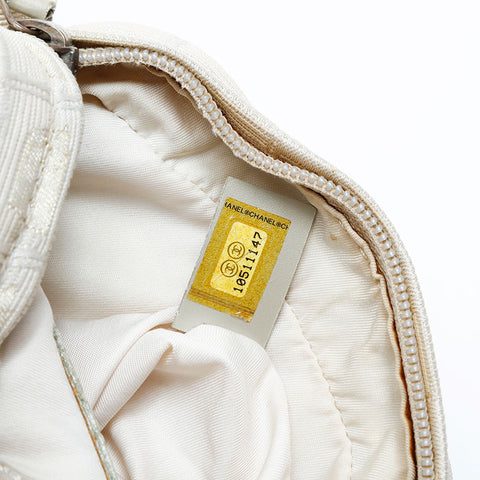 CHANEL 10 series 2005-2006 New Travel Line Canvas Shoulder Bag beige WS23142