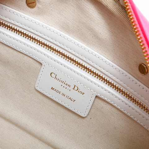 Christian Dior Leather Small Vibe Boston Bag 2-way Handbag pink WS23143