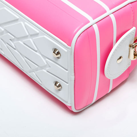 Christian Dior Leather Small Vibe Boston Bag 2-way Handbag pink WS23143