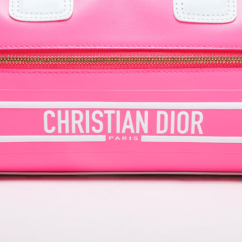 Christian Dior Leather Small Vibe Boston Bag 2-way Handbag pink WS23143