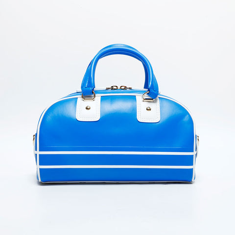 Christian Dior Leather Small Vibe Boston Bag 2-way Handbag blue WS23144
