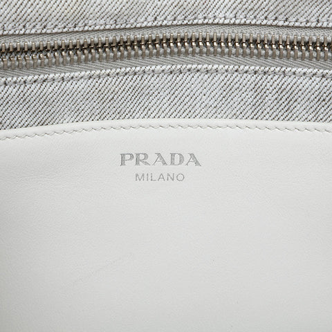 PRADA Denim Canapa Mini 2way Handbag gray WS23148