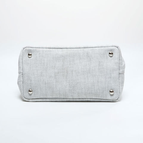 PRADA Denim Canapa Mini 2way Handbag gray WS23148
