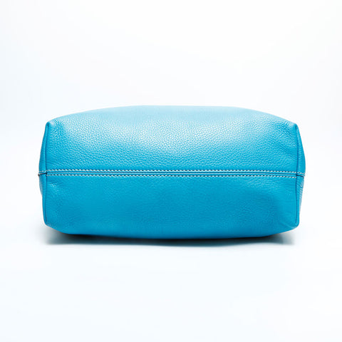 PRADA 2way leather tote Handbag blue WS23150
