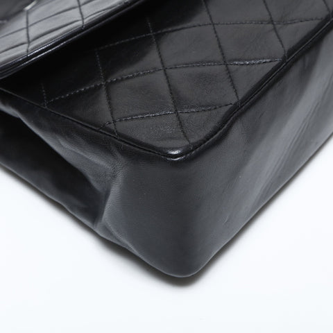CHANEL No. 1 1989-1991 Matelasse Lambskin Chain Shoulder Bag black WS23153