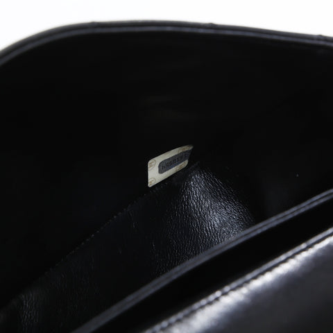 CHANEL No. 1 1989-1991 Matelasse Lambskin Chain Shoulder Bag black WS23153