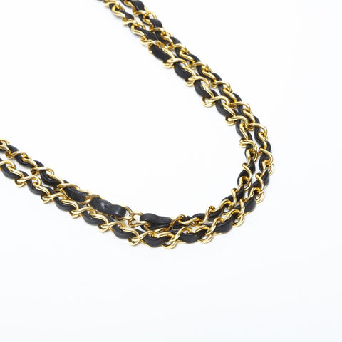 CHANEL No. 1 1989-1991 Matelasse Lambskin Chain Shoulder Bag black WS23153