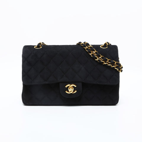CHANEL No. 4 1996-1997 Suede Matelasse Double Flap 9.8
