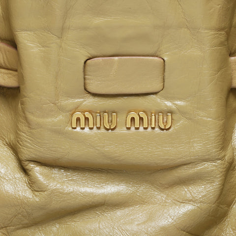 Miu Miu leather Shoulder Bag beige WS23166