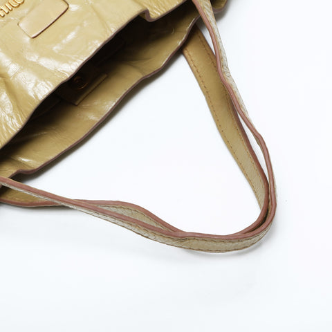 Miu Miu leather Shoulder Bag beige WS23166
