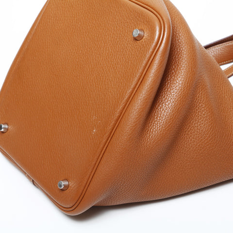 HERMES X Stamp 2016 Picotin PM Handbag Brown WS23167