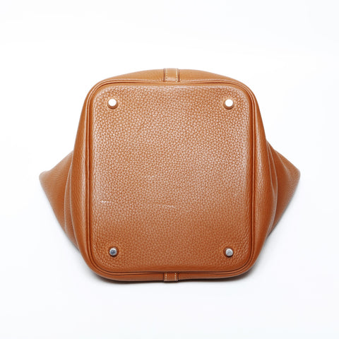 HERMES X Stamp 2016 Picotin PM Handbag Brown WS23167