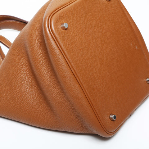 HERMES X Stamp 2016 Picotin PM Handbag Brown WS23167