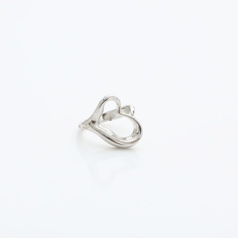 TIFFANY&Co. No. 6 Open Heart 925 Ring Silver WS23171