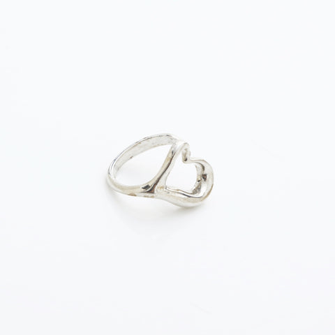 TIFFANY&Co. No. 6 Open Heart 925 Ring Silver WS23171
