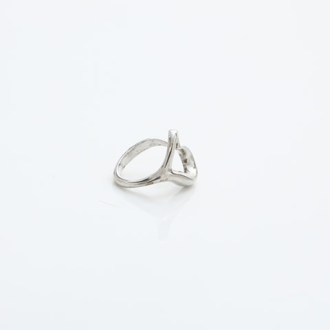 TIFFANY&Co. No. 6 Open Heart 925 Ring Silver WS23171