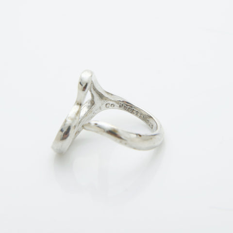TIFFANY&Co. No. 6 Open Heart 925 Ring Silver WS23171