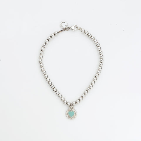 TIFFANY&Co. Return to Ball Chain Heart 925 bracelet Silver WS23173