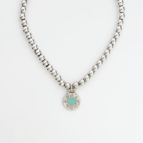 TIFFANY&Co. Return to Ball Chain Heart 925 bracelet Silver WS23173