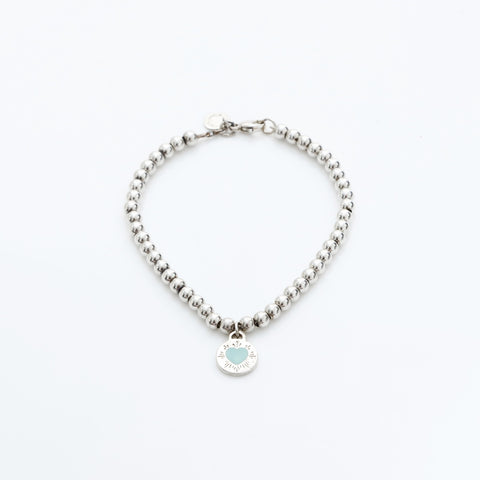 TIFFANY&Co. Return to Ball Chain Heart 925 bracelet Silver WS23173