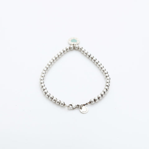 TIFFANY&Co. Return to Ball Chain Heart 925 bracelet Silver WS23173