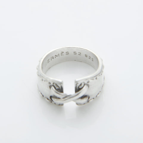 HERMES Mexican Corset Cross 925 size:52 Ring Silver WS23174