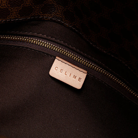 CELINE PVC Macadam Handbag Brown WS23175
