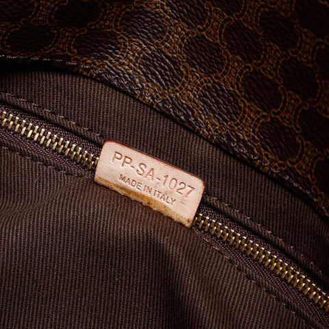 CELINE PVC Macadam Handbag Brown WS23175