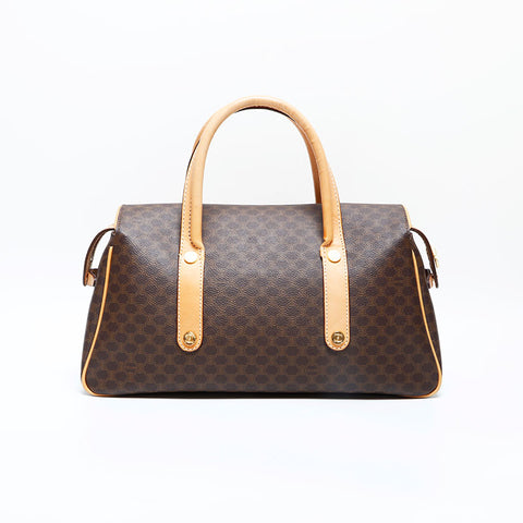 CELINE PVC Macadam Handbag Brown WS23175