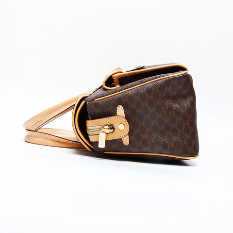 CELINE PVC Macadam Handbag Brown WS23175