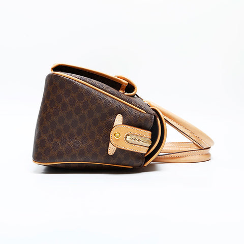 CELINE PVC Macadam Handbag Brown WS23175