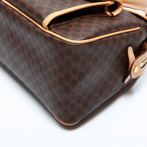 CELINE PVC Macadam Handbag Brown WS23175