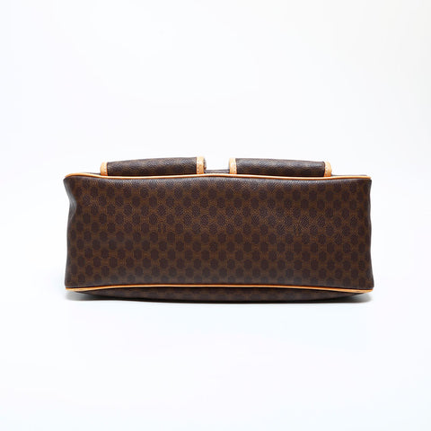 CELINE PVC Macadam Handbag Brown WS23175