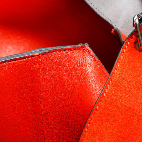 CELINE Suede flap Shoulder Bag multicolor WS23177