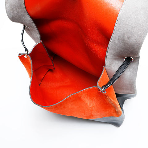 CELINE Suede flap Shoulder Bag multicolor WS23177