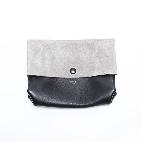 CELINE Suede flap Shoulder Bag multicolor WS23177