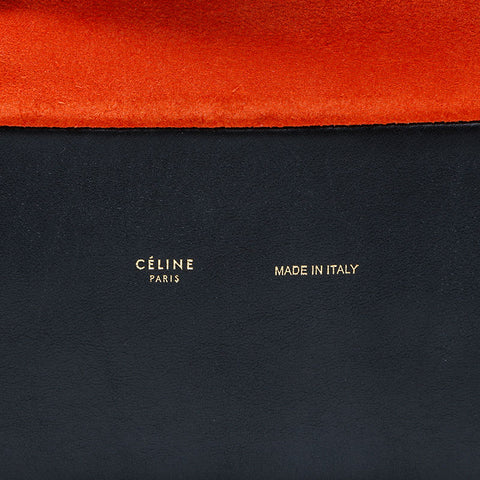 CELINE Suede flap Shoulder Bag multicolor WS23177