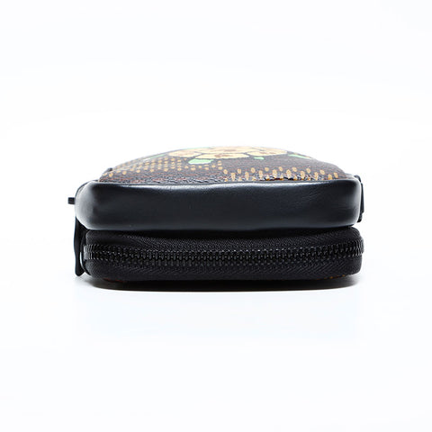 LOUIS VUITTON x Nigo 2021-2025 Damier Giant Double Phone Pouch Shoulder Bag Brown WS23178