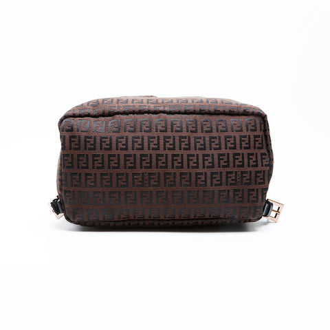 FENDI Zucchino Canvas Backpack  Daypack Brown WS23179