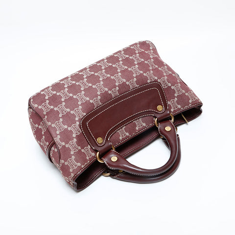 CELINE Macadam Canvas Boogie Handbag Red WS23180