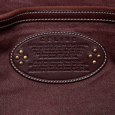 CELINE Macadam Canvas Boogie Handbag Red WS23180