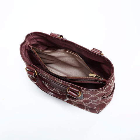 CELINE Macadam Canvas Boogie Handbag Red WS23180